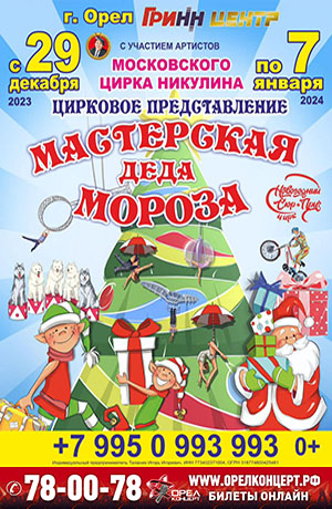 Цирковое представление "Мастерская Деда Мороза" | 03.01. 13:00